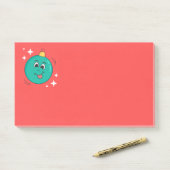 Post-it® émoji de Noël sourire (Sur un bureau)