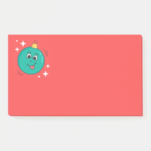 Post-it® émoji de Noël sourire (Devant)