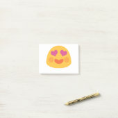 Post-it® Emoji des yeux du coeur (Sur un bureau)