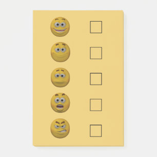 Post-it® Emoticon de vérification de l'humeur 3d 2
