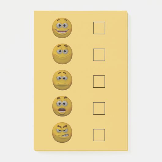 Post-it® Emoticon de vérification de l'humeur 3d 2 (Devant)