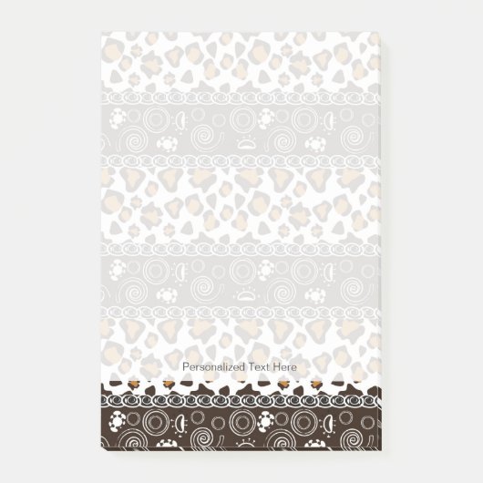 Post-it® Empreinte africaine avec motif de peau de guépard (Devant)