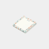 Post-it® Empreinte de fleurs pastel retro Boho (Incliné)