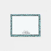 Post-it® Empreinte de léopard Aqua (Devant)