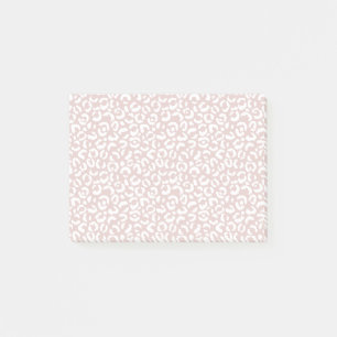 Post-it® Empreinte de léopard blanc à la crème rose fill
