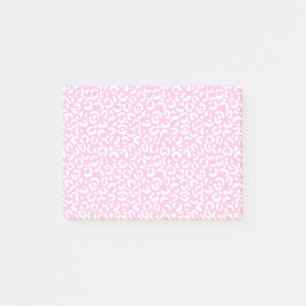 Post-it® Empreinte de léopard blanc rose fille