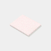 Post-it® Empreinte de léopard blanc rose pâle (Incliné)