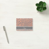 Post-it® Empreinte de léopard de parties scintillant orange (Bureau)
