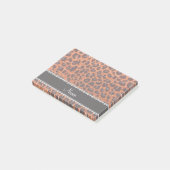 Post-it® Empreinte de léopard de parties scintillant orange (Incliné)