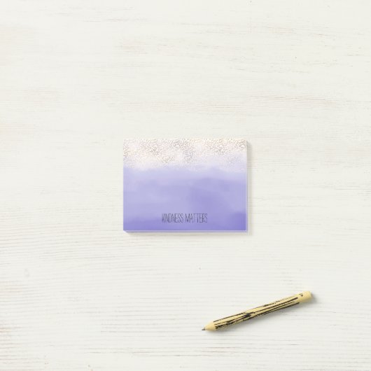 Post-it® Empreinte de léopard d'Ombre d'or violet (Sur un bureau)