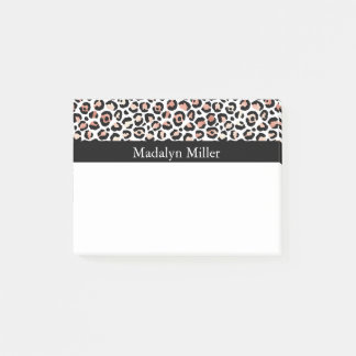 Post-it® Empreinte de léopard d'or Rose