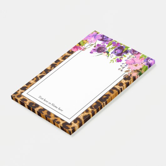 Post-it® empreinte de léopard, guépard, tendance, floral, d (Incliné)