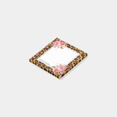 Post-it® empreinte de léopard, guépard tendance, floral, su (Incliné)