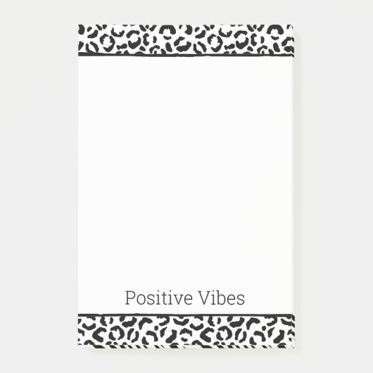 Post-it® Empreinte de léopard noir blanc    (Devant)
