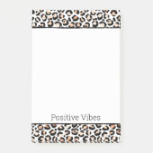 Post-it® Empreinte de léopard noir blanc Peach (Devant)