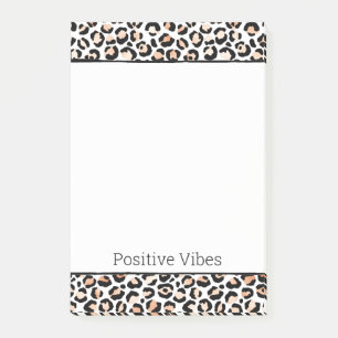 Post-it® Empreinte de léopard noir blanc Peach