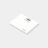 Post-it® empreinte de léopard Red Apple Enseignant Retour À (Incliné)