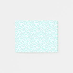 Post-it® Empreinte de léopard White Girly Mint