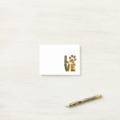 Post-it® Empreinte de patte adorable de parties (Sur un bureau)