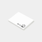 Post-it® Empreinte de patte animal Amoureux des chats perso (Incliné)