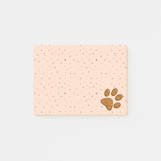 Post-it® empreinte de patte de chat mousseux - orange (Devant)