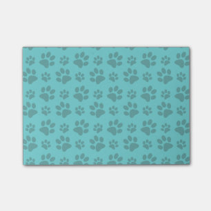 Post-it® Empreinte de patte de chien de turquoise