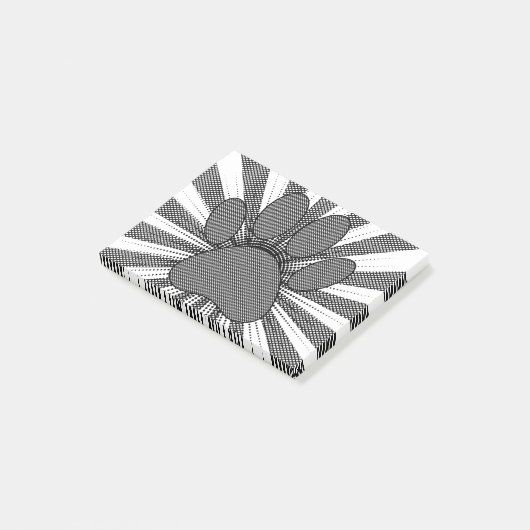 Post-it® Empreinte de patte de chien style manga (Incliné)