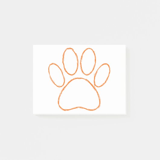 Post-it® Empreinte de patte de chiot esquissée (Devant)