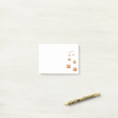 Post-it® Empreinte de patte d'ours grizzli dégradé (Sur un bureau)