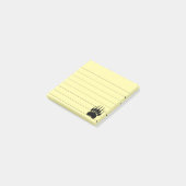 Post-it® Empreinte de patte d'ours noir brillant 3x3 (Incliné)