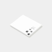 Post-it® Empreinte de patte d'ours noir dégradant (Incliné)