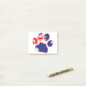 Post-it® Empreinte de patte du drapeau australien (Sur un bureau)