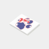 Post-it® Empreinte de patte du drapeau australien (Incliné)