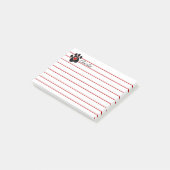 Post-it® Empreinte de patte noir et coeur rouge (Incliné)