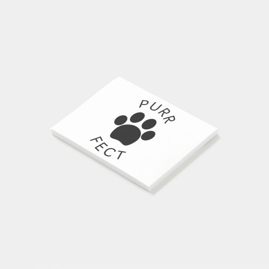 Post-it® Empreinte de patte parfait pour chat (Incliné)