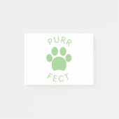 Post-it® Empreinte de patte Pur Vert Parfait Chat (Devant)