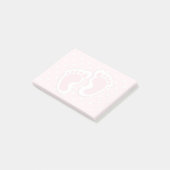 Post-it® Empreintes Bébé Rose Cute (Incliné)