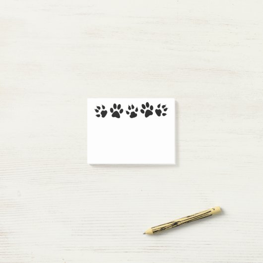 Post-it® Empreintes de pattes (Sur un bureau)