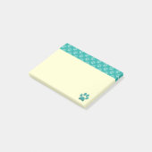 Post-it® Empreintes de pattes bleues (Incliné)