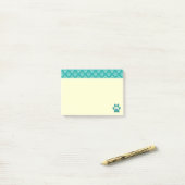 Post-it® Empreintes de pattes bleus (Sur un bureau)
