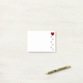Post-it® Empreintes de pattes dans mon coeur (Sur un bureau)