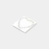 Post-it® Empreintes de pattes du coeur de chat de chien (Incliné)