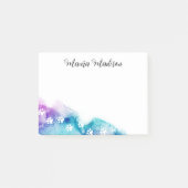 Post-it® Empreintes de pattes sur aqua violet aquarelle mig (Devant)