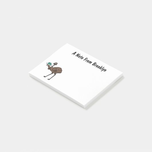 Post-it® Emu avec dessin animé d'oeufs (Incliné)