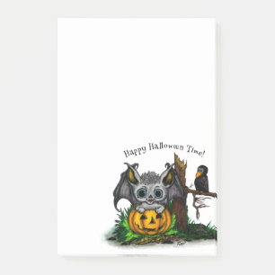 Post-it® En attente d'Halloween, Bat mignonne et Corbeau