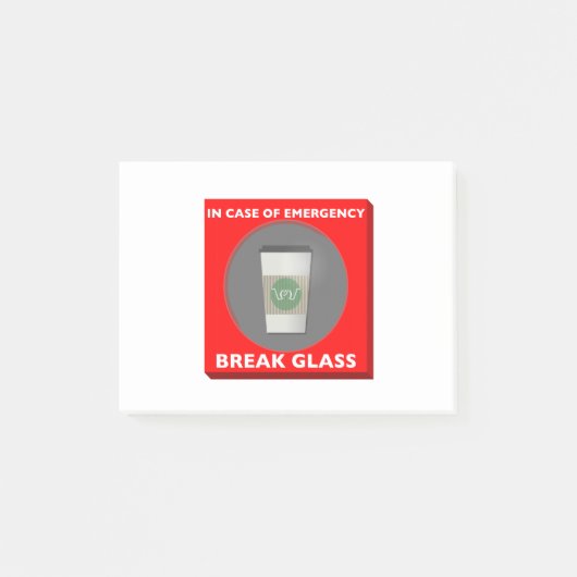 Post-it® En cas d'urgence, verre de coupure (Devant)