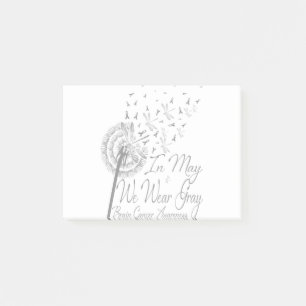 Post-it® En Mai, Nous Portons Gris Cerveau Cancer Sensibili