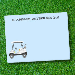 Post-it® En route pour jouer au golf Chariot de golf avec b