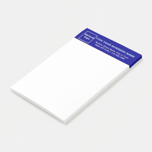 Post-it® En-tête bleu de marque commerciale de longue durée (Incliné)