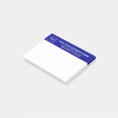 Post-it® En-tête bleu de rectangle de marque commerciale (Incliné)